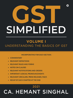 cover image of GST Simplified, Volume I